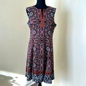 Maggy L -London A-Line Floral Print Sleeveless Dress, Size 14